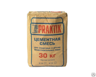 Цементная смесь Bergauf Praktik универсальная с полимерными добавками зима 30 кг 