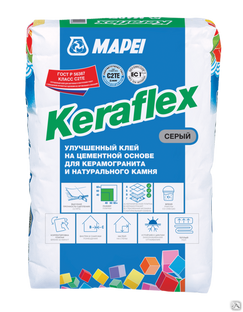 Плиточный клей Mapei Keraflex серый мешок 25 кг 
