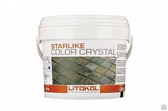Эпоксидная затирка Litokol starlike color crystal, C.352 verde Capri ведро 2,5 кг