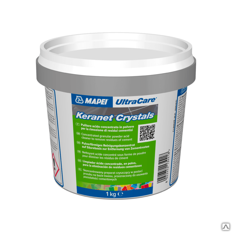 Очиститель для затирки MAPEI Ultracare keranet crystals boxes 4х5 кг канистра 5 кг
