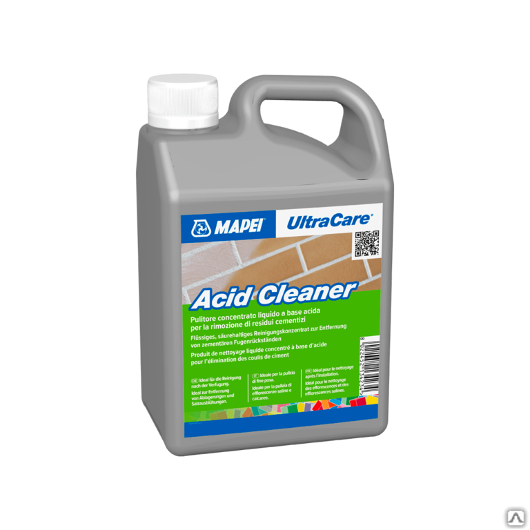 Очиститель для затирки MAPEI Ultracare acid cleaner boxes 10X1lt 11кг