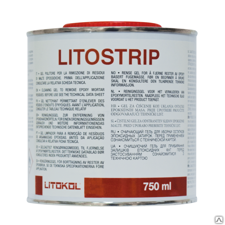 Очиститель для затирки Litokol Litostrip металлическая банка 0,75 л