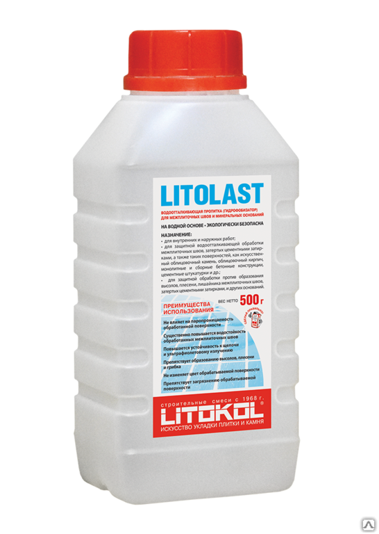 Очиститель для затирки Litokol litolast флакон 0,5 кг