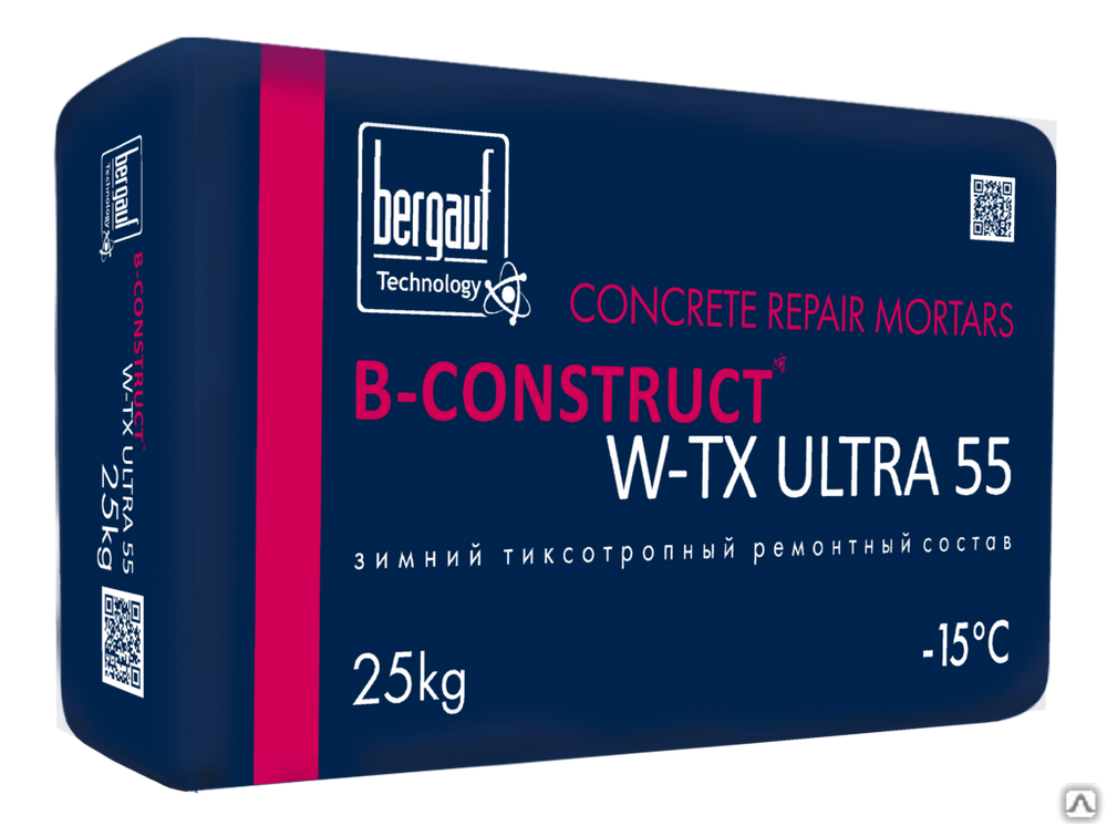 Ремонтная смесь B-consrtuct W-TX Ultra 55 мешок 25 кг 56 шт