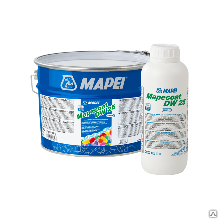 Эпоксидная краска для бетона Mapei Mapecoat DW 25 /a Bianco fustini 12 кг