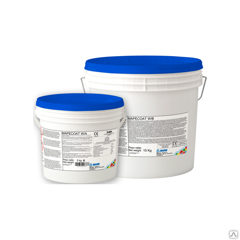 Полимерная краска MAPEI Mapecoat W /b RAL 7030 grey buckets 15 кг
