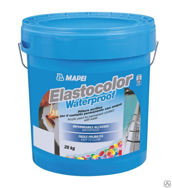 Фасадная краска MAPEI elastocolor "W" base p FS 20 кг ведро