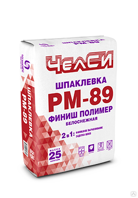 Шпаклевка полимерная финишная белая PM-89 25кг, Челси